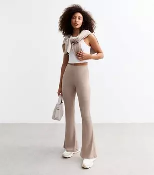 Расклешенные брюки в рубчик New Look, светло-коричневый