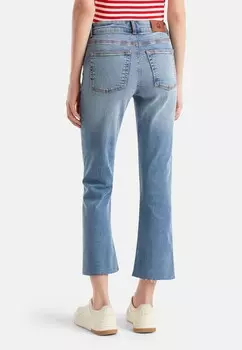 Расклешенные джинсы CROPPED United Colors of Benetton, синий
