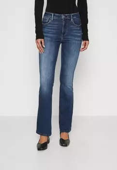 Расклешенные джинсы Guess, сине-черный деним