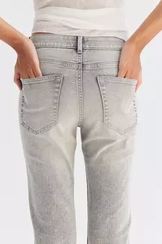 Расклешенные высокие джинсы H&M, серый