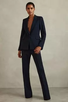 Расклешенный костюм Габи: брюки Reiss, синий