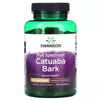 Растительная добавка Swanson Full Spectrum Catuaba Bark 465 мг, 120 капсул