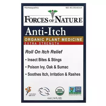 Растительный препарат против зуда Forces of Nature, 4 мл