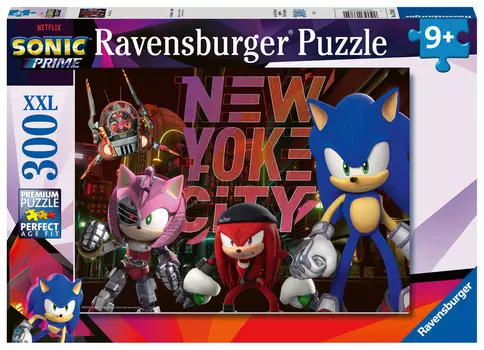 Ravensburger, 2D пазл для детей, XXL, Sonic Prime, 300 шт.