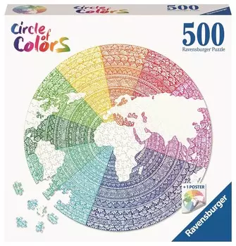 Ravensburger, пазл, Цветовая палитра, Мандала, 500 шт.