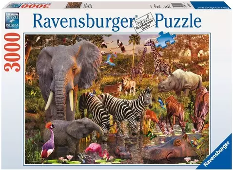 Ravensburger, пазл, Животные Африки, 3000 шт.