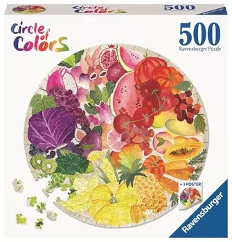 Равенсбургер, пазл, Цветовая палитра, Фрукты и овощи, 500 шт. Ravensburger