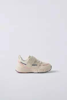 Разноцветные кроссовки ZARA, экрю белый