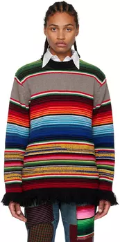 Разноцветный полосатый свитер Junya Watanabe