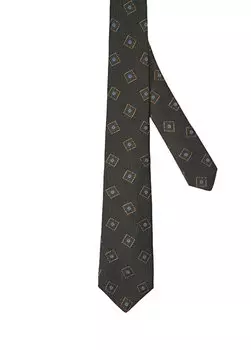 Разноцветный шелковый галстук Kiton