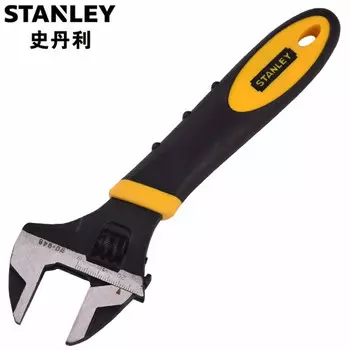Разводной ключ Stanley, метрическая двухцветная рукоятка, разводной ключ из хромованадиевой стали, многофункциональный открытый ключ, 12 дюймов 90-950-23