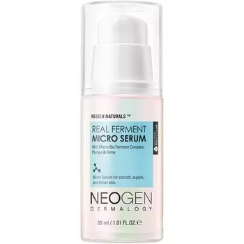 Real Ferment Micro Serum 1,01 жидкая унция Сыворотка для лица с натуральным ферментированным рисом и гиалуроновой кислотой - корейский уход за кожей, Dermalogy By Neogenlab