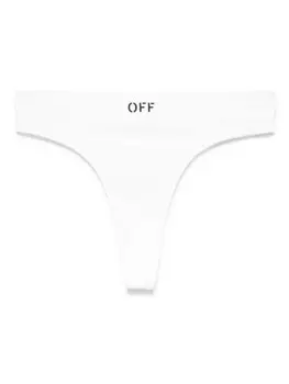 Ребристые стринги Off-White, белый