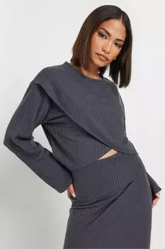 Ребристый крест сверху Pixiegirl Petite, серый