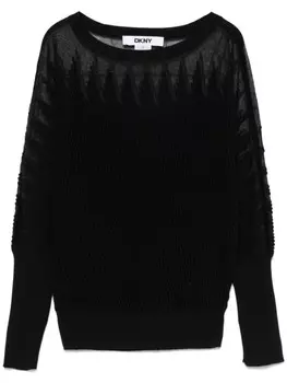 Ребристый свитер DKNY, черный