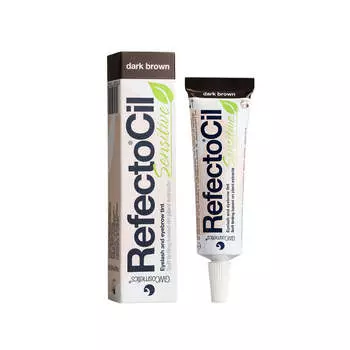 Refectocil Sensitive Eyelash And Eyebrow Tint хна для бровей и ресниц Темно-коричневый 15мл