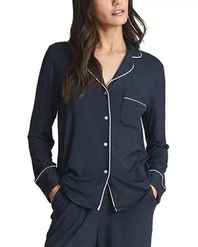 REISS Имми Топ, темно-синий/белый