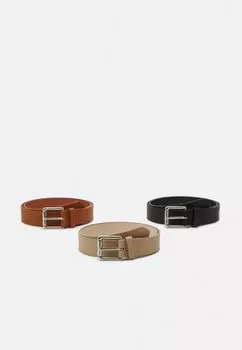 Ремень 3 PACK UNISEX Zign, черный/коньячный/бежевый