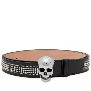 Ремень Alexander Mcqueen 3d Skull & Studs, черный