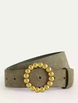 Ремень Boden Circle Buckle Suede, хаки