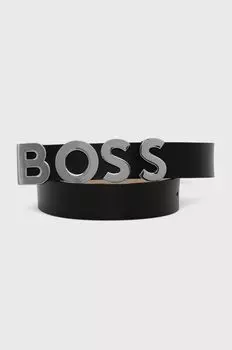 Ремень BOSS кожаный 50470631 Boss, черный