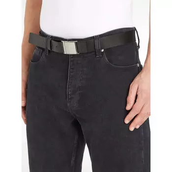 Ремень Calvin Klein IconicPlaque, черный