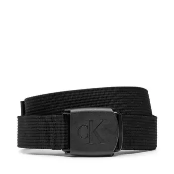 Ремень Calvin Klein Jeans LogoPlaque Webbing, черный