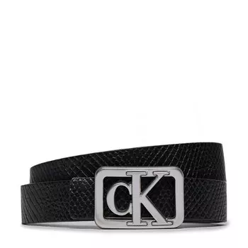 Ремень Calvin Klein MonoPlaque Rev, черный