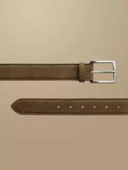 Ремень Charles Tyrwhitt Made in England Suede, цвет tobacco brown