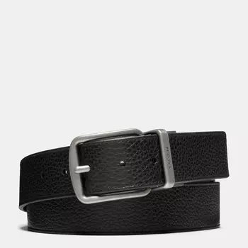 Ремень COACH Harness Buckle Cut To Size Reversible, 38 Mm, цвет Black Dark Brown