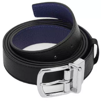 Ремень Coccinelle Grained Leather, черный/синий