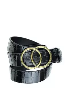 Ремень collezione alessandro Kroko Doppelring, черный