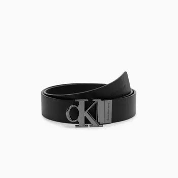 Ремень двусторонний Calvin Klein Jeans с металлической головкой, серебряный