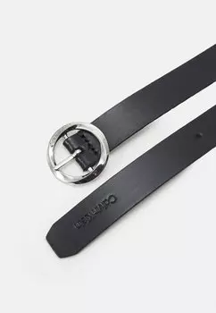 Ремень Faceted Round Buckle Belt Calvin Klein, черный