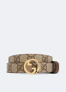 Ремень GUCCI Blondie thin belt, коричневый