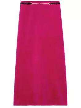 Ремень Gucci Velvet skirt with, фуксия