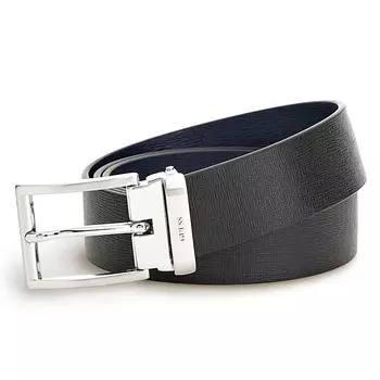 Ремень Guess Real Leather Saffiano Certosa, черный