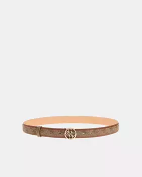 Ремень Guess с принтом, коричневый