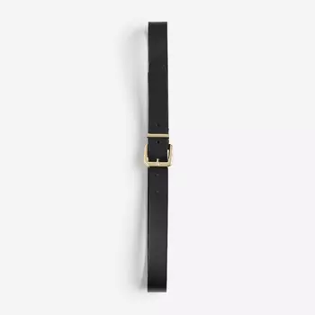 Ремень H&M Leather с пряжкой, черный