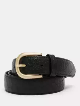 Ремень HUSH Callie Croc Emboss Leather, черный