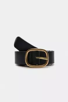 Ремень из искусственной кожи с пряжкой Pull&Bear, черный