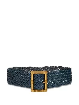 Ремень из плетеной кожи ETRO, синий