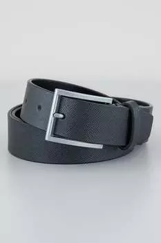 Ремень из сафьяновой экокожи Guess, черный