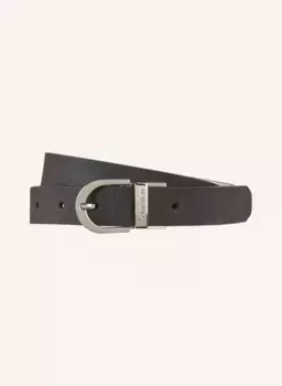 Ремень из сафьяновой кожи Calvin Klein, черный