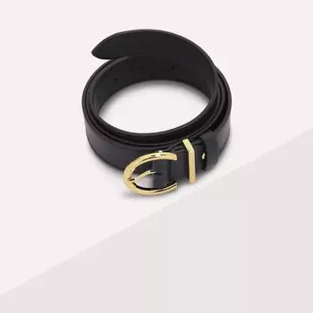 Ремень из зернистой кожи Coccinelle BETH, черный