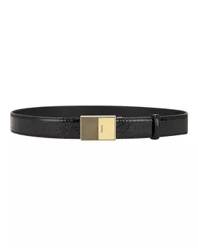 Ремень Элио 30 мм Khaite, цвет Black Embossed Croc & Antique Gold