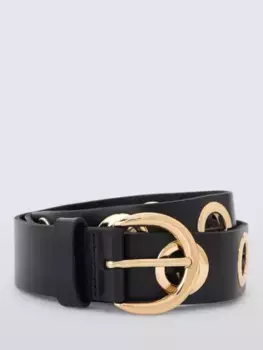 Ремень John Lewis Large Eyelet, цвет black/gold