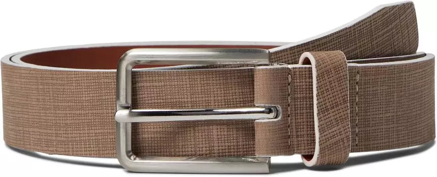 Ремень Johnston & Murphy Linen Print Belt, цвет Tan Leather