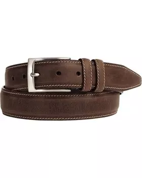 Ремень Johnston & Murphy New Distressed Topstitched, желто-коричневый