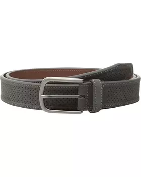 Ремень Johnston & Murphy Perforated Suede, серый